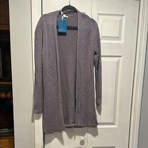 Market & Spruce Women's Purple Open Front Cardigan